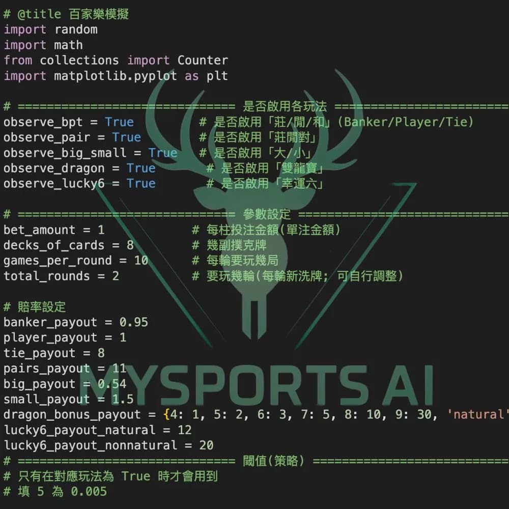 Mysports AI - 百家樂預測程式｜AI破解公式提升勝率