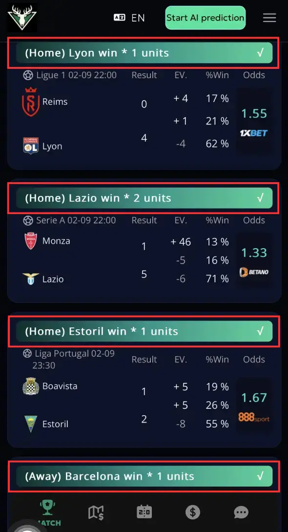 Mysports.AI Predice con Éxito Partidos de Fútbol con IA